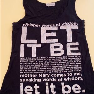 Let It Be Beatles Lyrics Tank Top